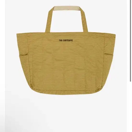 [BUNJANG] No Contents Twowty Quilting Big Bag Mustard / 노컨텐츠 투웨티 퀼팅 빅백 머스타드