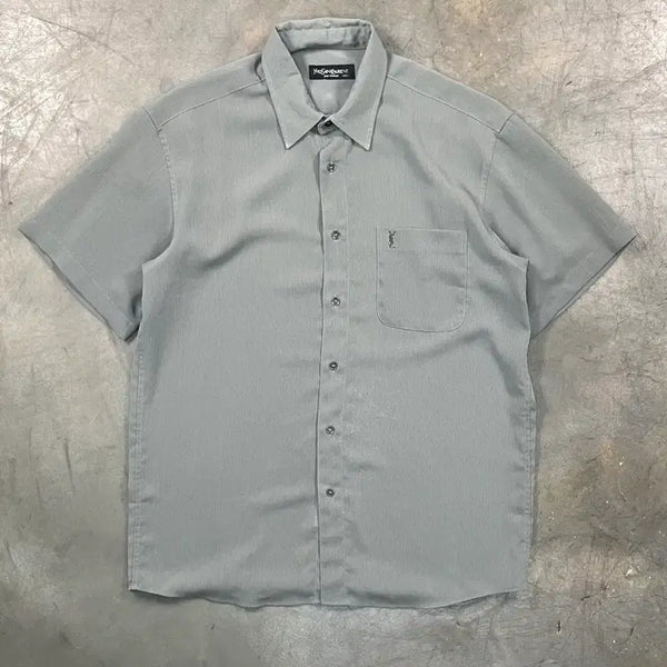 [BUNJANG] Saint Laurent One Pocket Half Sleeve Shirt / 입생로랑 원 포켓 반팔 셔츠