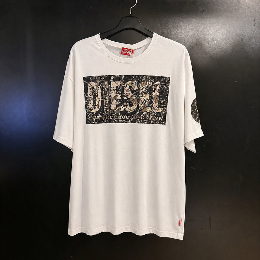 [BUNJANG] Diesel Camo Logo Short Sleeve T-Shirt XL / 디젤 카모로고 반팔티셔츠