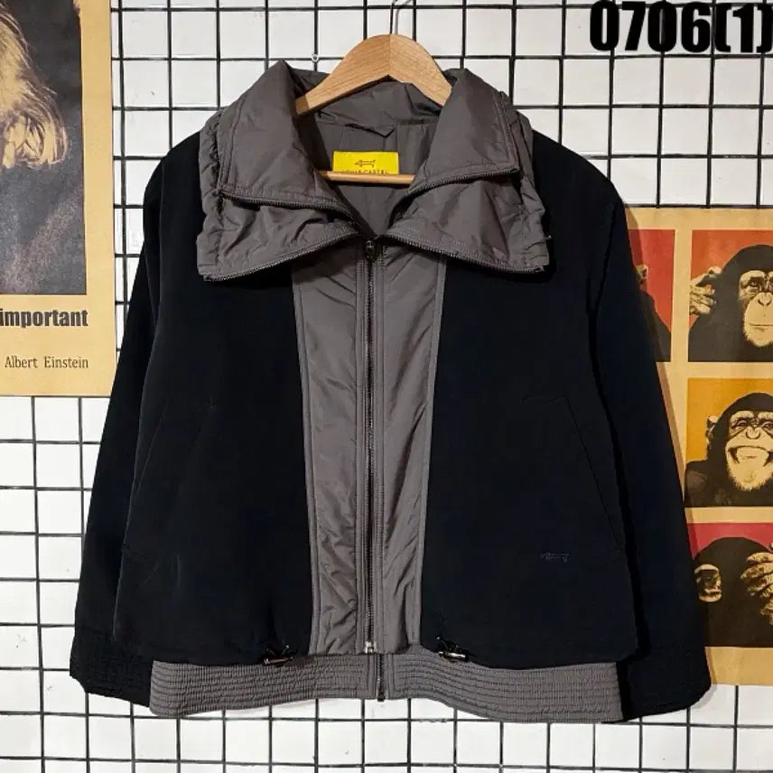 [BUNJANG] Louis Castel Women's Golf Jacket Black/Gray Size 90 / 루이카스텔 자켓 블랙/그레이 90