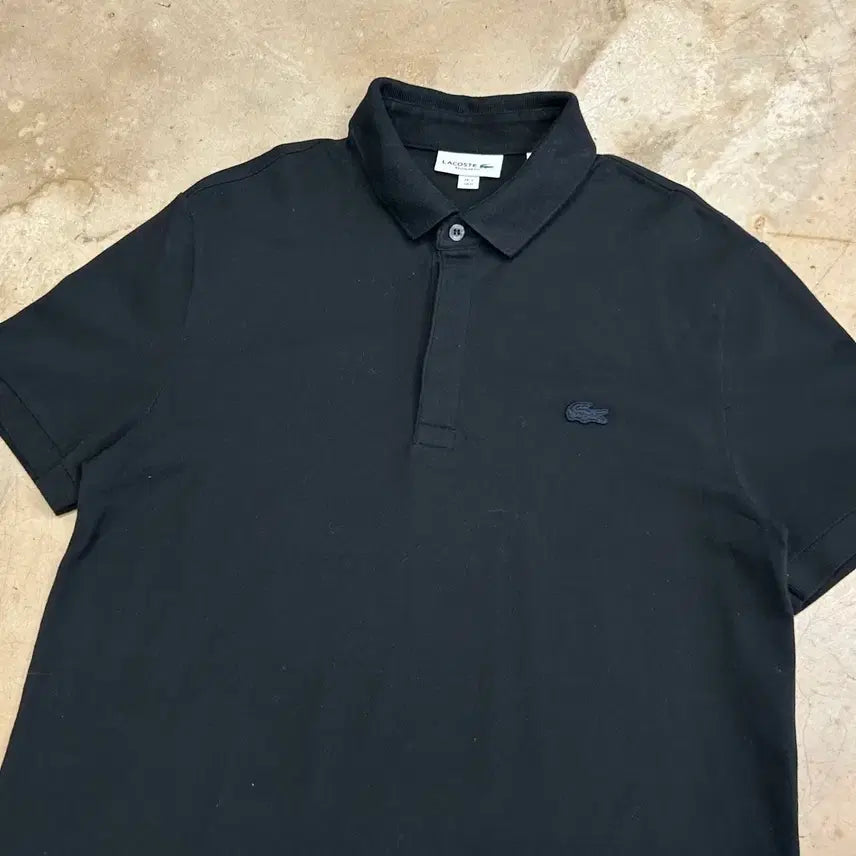 [BUNJANG] Lacoste Black Logo Short Sleeve T-Shirt - Size M / M 라코스테 블랙 로고 반팔티