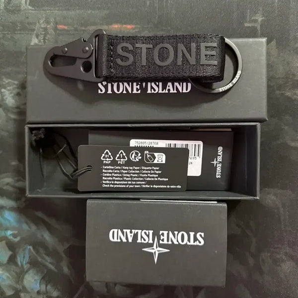 [BUNJANG] Stone Island Logo Keyring Black / 스톤아일랜드 / 로고 키링 블랙 / F
