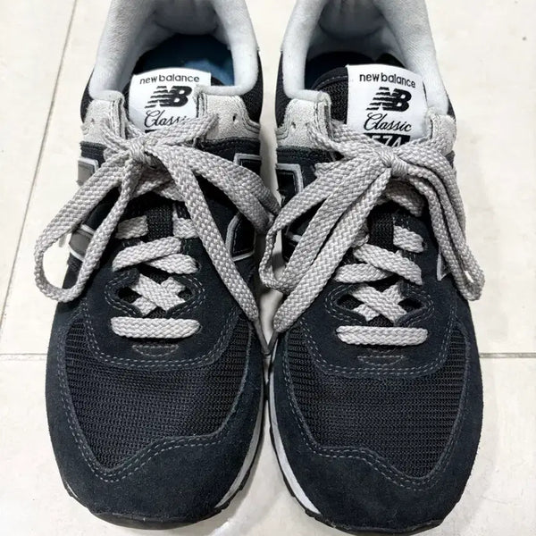 [BUNJANG] New Balance 574 Black Sneakers (Size 250) / 뉴발란스 574 블랙 250