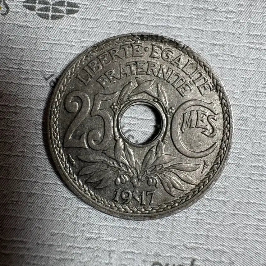 [BUNJANG] 1917 France 25 Centimes Coin / 완미사용 1917년 프랑스 25센트 동전