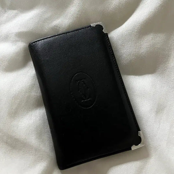[BUNJANG] Cartier Black Leather Card Holder / 까르띠에 블랙 가죽 카드지갑