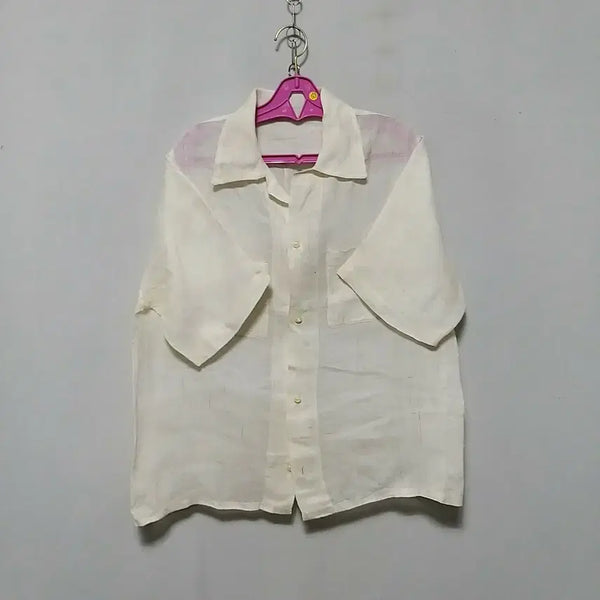 [BUNJANG] White Ramie Blouse / 라53 모시상의