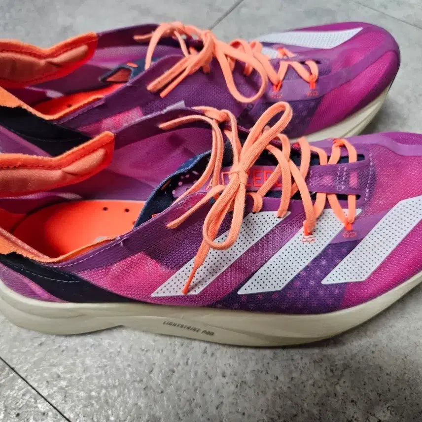 [BUNJANG] Adidas Adizero Adios Pro 3 Running Shoes - Pulse Lilac/Cloud White (275mm) / 아디다스 아디제로 아디오스 프로3 275 마일리지 10km