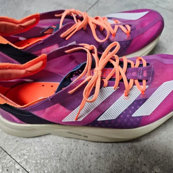 [BUNJANG] Adidas Adizero Adios Pro 3 Running Shoes - Pulse Lilac/Cloud White (275mm) / 아디다스 아디제로 아디오스 프로3 275 마일리지 10km