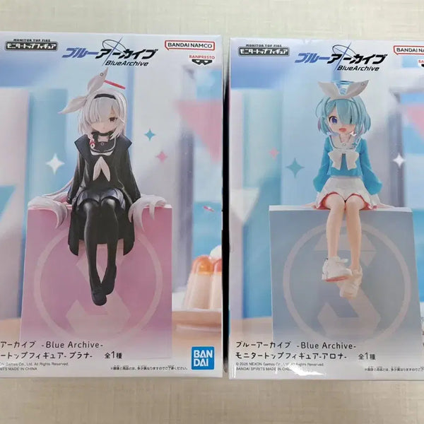 [BUNJANG] Blue Archive Arona & Prana Monitor Top Figures Bundle Set (Sealed) / 일괄) 블루아카이브 모니터 탑 피규어 아로나 프라나 미개봉 ( 블아 경피