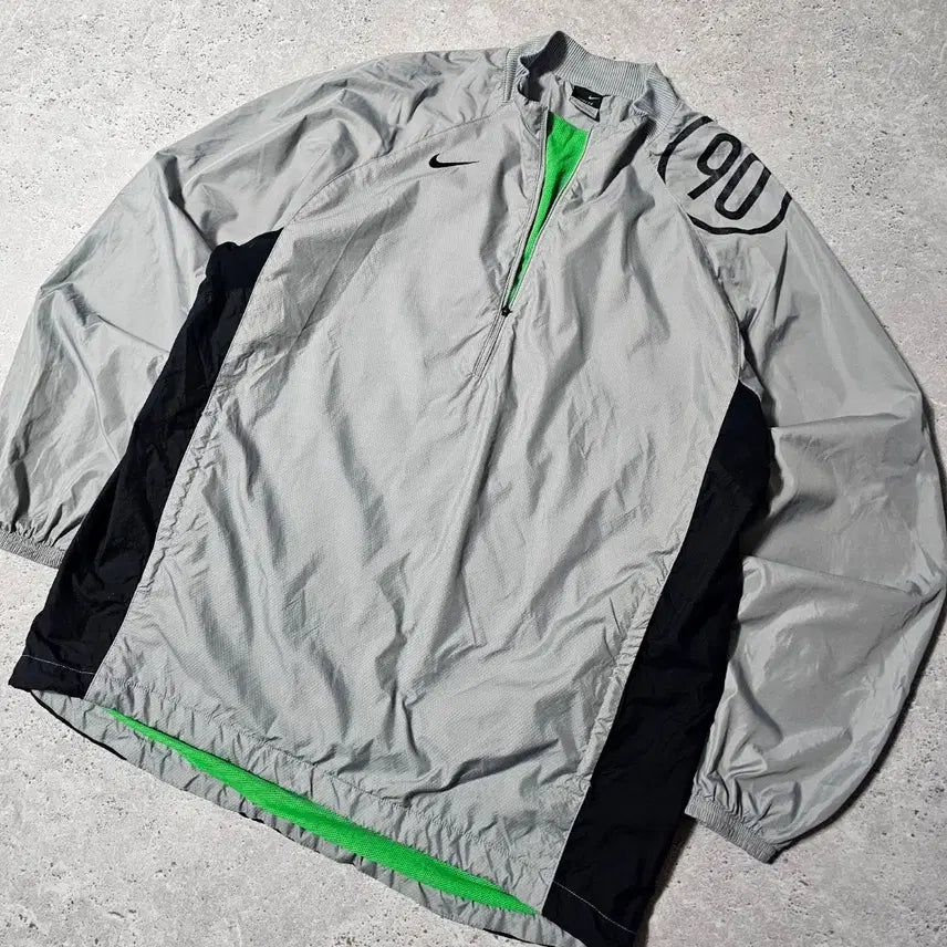[BUNJANG] Nike Total 90 Half Zip Anorak Grey Windbreaker / 니이키 토탈 90 반집업 아노락 그레이 바람막이