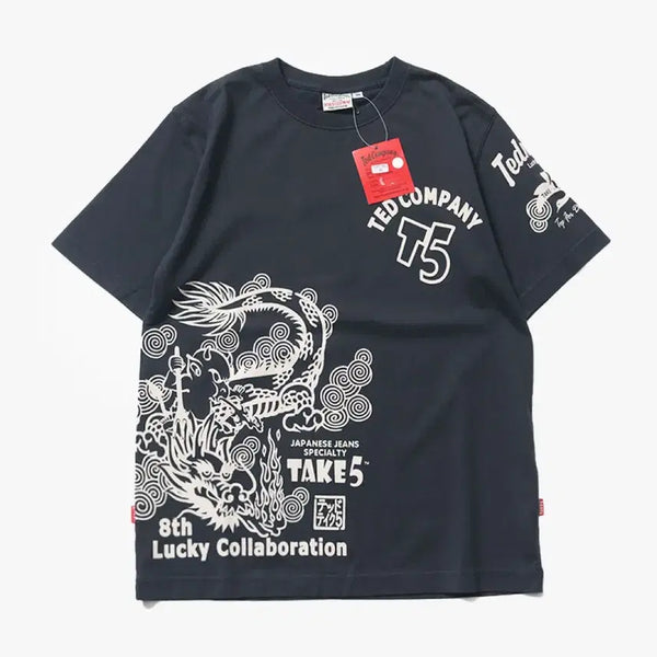 [BUNJANG] Ted Company x TAKE5 8th Anniversary Collaboration Graphic T-Shirt / 테드컴퍼니 8TH 기념 티셔츠