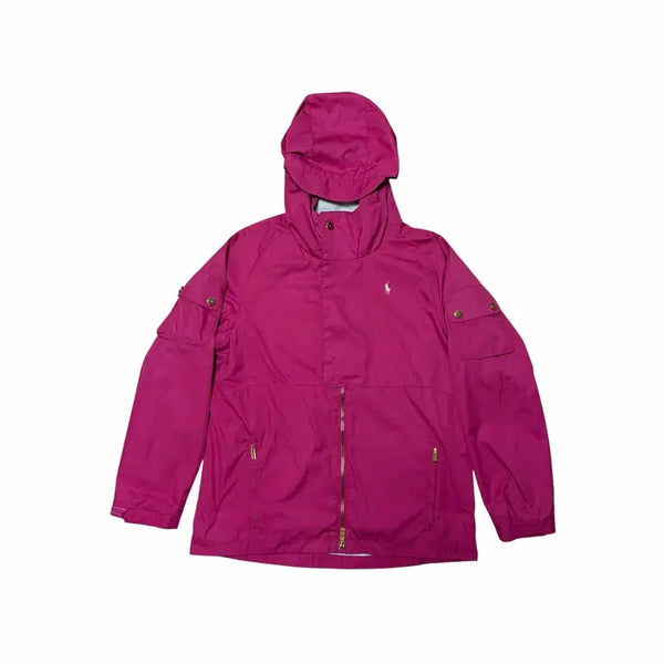 [BUNJANG] Polo Ralph Lauren Women's Pink Fleece Hooded Zip-Up Jacket / 폴로 랄프로렌 여자 여성 우먼스 기모 핑크 바람막이 후드집업 자켓