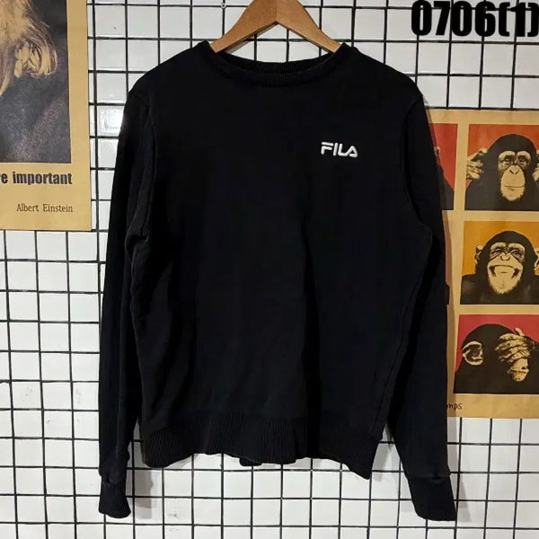 [BUNJANG] Fila Sweatshirt Black Size S / 휠라 맨투맨 블랙 S