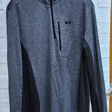 [BUNJANG] J.K2 Functional Zip-Up T-Shirt - Grey, L / (J)K2 기능성 집업 티셔츠 그레이 L
