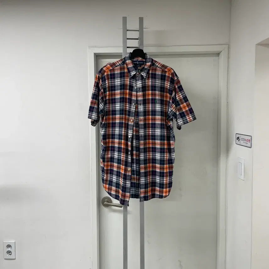 [BUNJANG] Polo Ralph Lauren Check Short Sleeve Shirt M / 폴로 랄프로렌 체크 반팔 셔츠 M