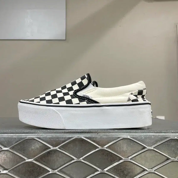 [BUNJANG] Vans Classic Slip-On Stackform Checkerboard Shoes / 반스 클래식 슬립온 스택폼 체커보드 255 (gr-5577)