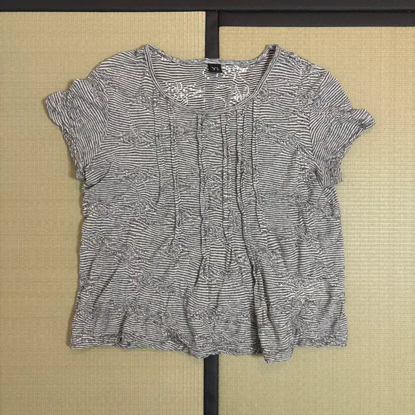 [BUNJANG] Yohji Yamamoto Wrinkle Short Sleeve Blouse / 요지야마모토 링클 반팔 블라우스