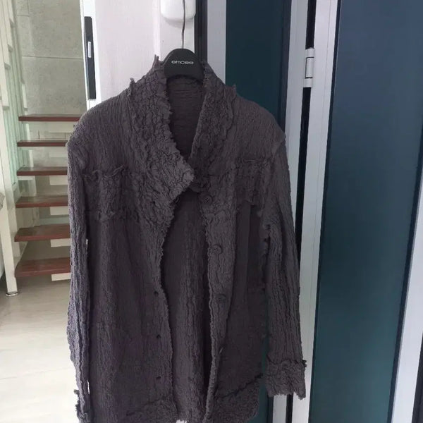 [BUNJANG] Issey Miyake Pleats Please Dark Grey Blouse / 이세이미야케플리츠플리즈