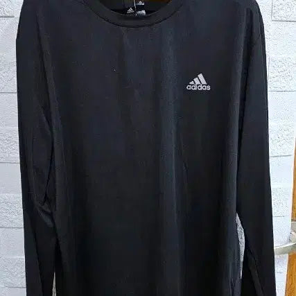 [BUNJANG] Adidas Long Sleeve Performance T-Shirt Black 2XL / (J)아디다스 기능 긴팔 티셔츠 블랙 2XL