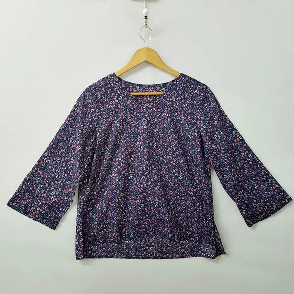 [BUNJANG] Floral Print Cotton Blouse / 잔꽃무늬 블라우스