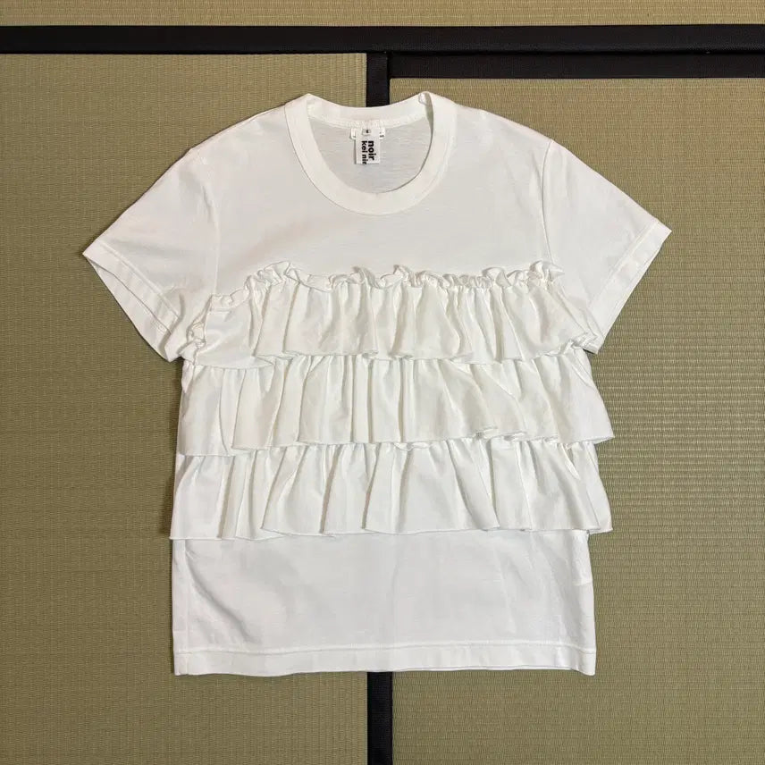 [BUNJANG] Noir Kei Ninomiya Comme des Garçons Ruffled Short Sleeve T-Shirt / noir kei ninomiya 꼼데가르송 프릴 반팔