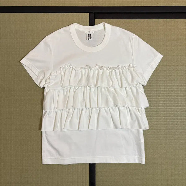 [BUNJANG] Noir Kei Ninomiya Comme des Garçons Ruffled Short Sleeve T-Shirt / noir kei ninomiya 꼼데가르송 프릴 반팔