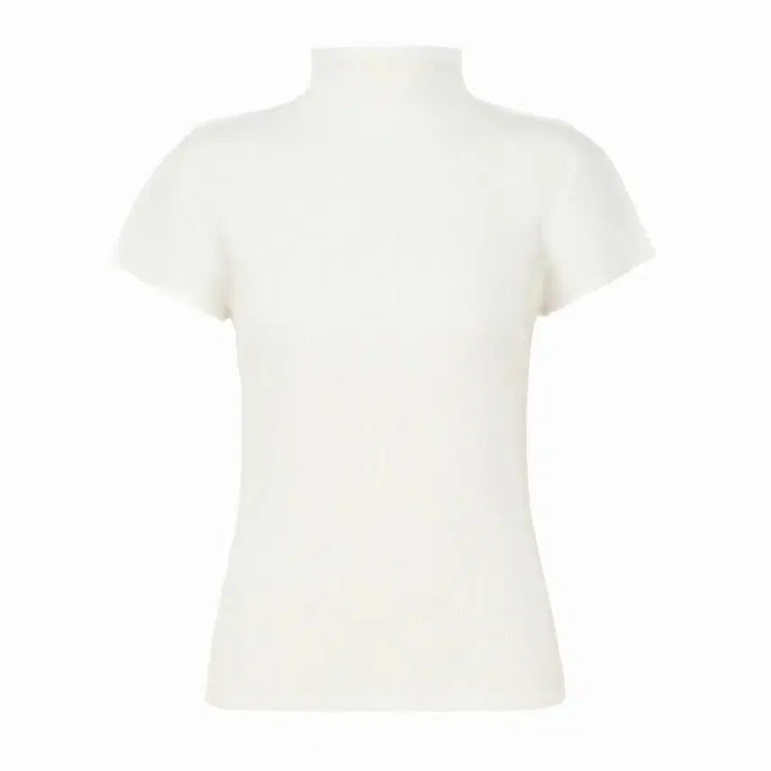 [BUNJANG] Pleats Please Mist Semi-Turtleneck Top White Size 3 (New) / 플리츠플리즈 미스트 반목미스트 화이트 3 새상품