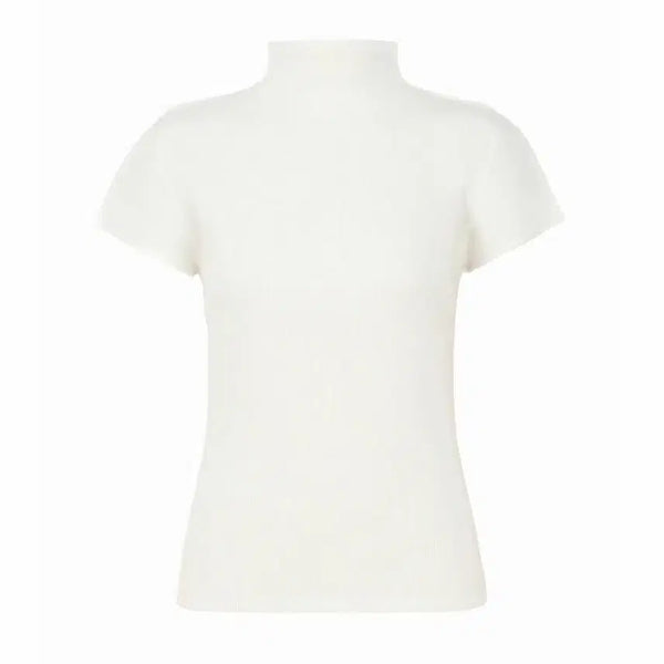 [BUNJANG] Pleats Please Mist Semi-Turtleneck Top White Size 3 (New) / 플리츠플리즈 미스트 반목미스트 화이트 3 새상품