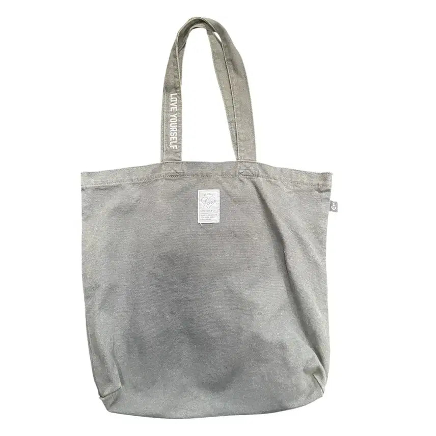 [BUNJANG] Love Yourself Grey Eco Bag / 러브유어셀프 그레이 에코백