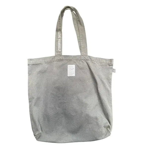 [BUNJANG] Love Yourself Grey Eco Bag / 러브유어셀프 그레이 에코백