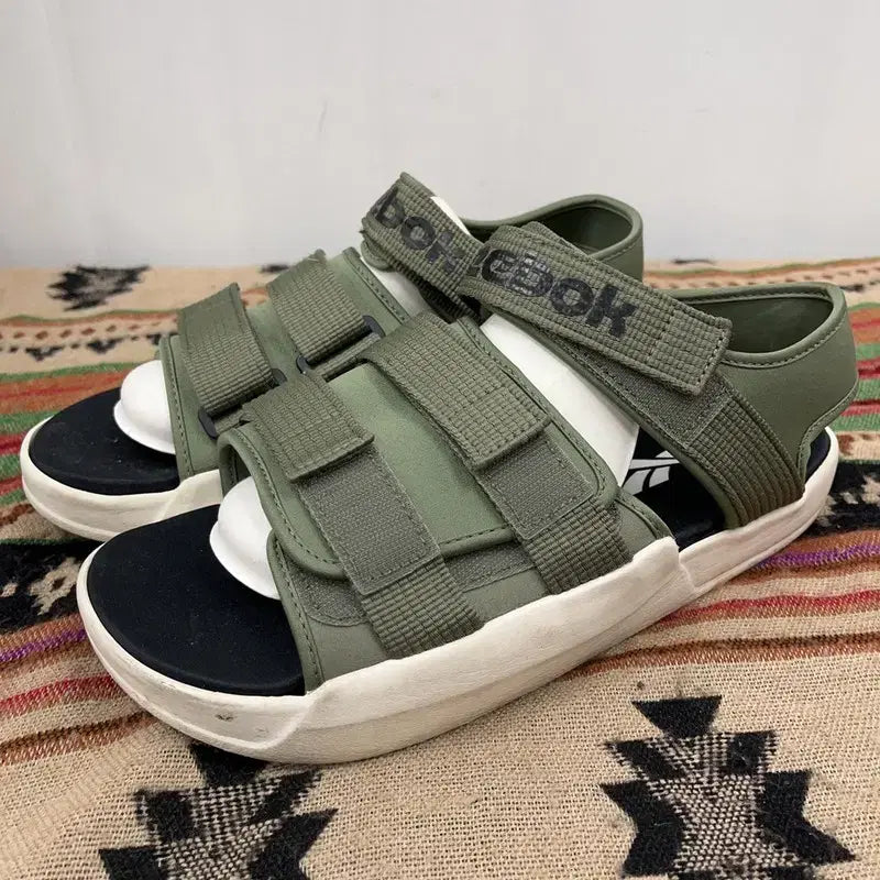 [BUNJANG] Reebok Royal Khaki Sandals 270 X01985 / 리복 로얄 카키 샌들 270 X01985