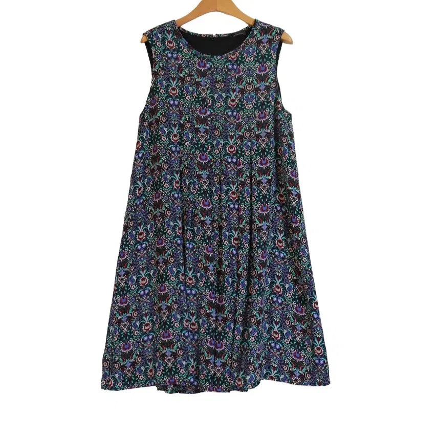 [BUNJANG] THE LIMITED Floral Sleeveless A-Line Dress / THE LIMITED 플라워 민소매 원피스 프리 A라인 패턴 원피스