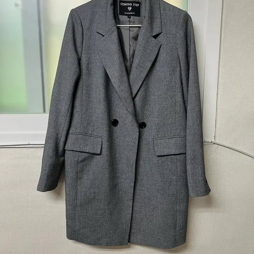 [BUNJANG] Women's Two-Button Blazer Jacket - Gray / 그레이 지켓
