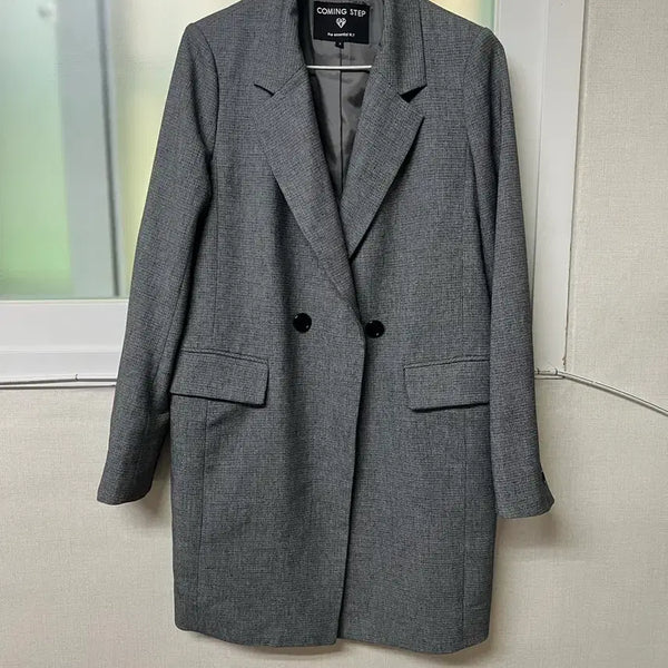 [BUNJANG] Women's Two-Button Blazer Jacket - Gray / 그레이 지켓