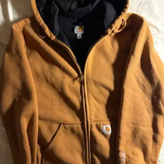 [BUNJANG] Carhartt Brown Hooded Zip-Up Sweatshirt / 칼하트 후드집업 브라운