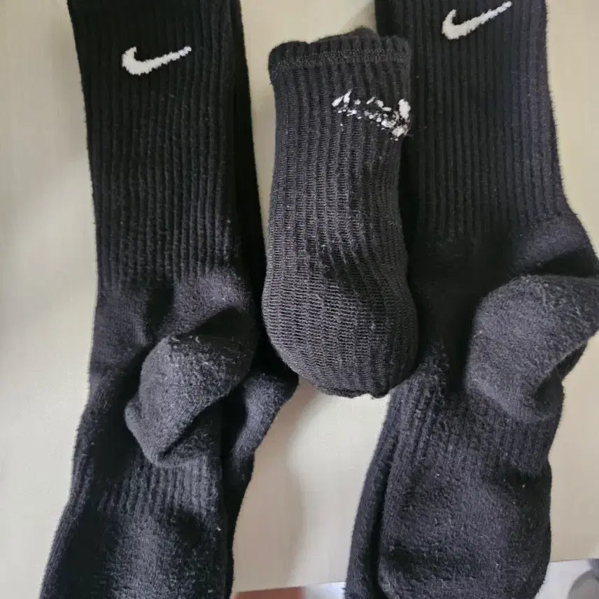[BUNJANG] Nike Sports Socks (3 Pairs), Black / 나이키 스포츠 양말 블랙 3켤레