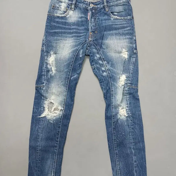 [BUNJANG] Dsquared2 Brothers Patch Tidy Biker Jeans (Size 30) / [30] 디스퀘어드2 브라더스패치 타이디바이커진 청바지