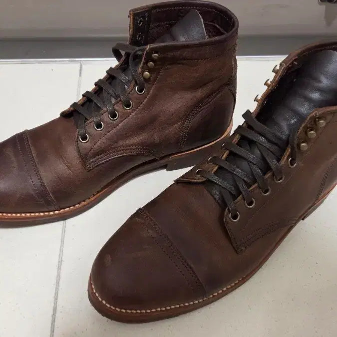 [BUNJANG] Oakstreet Bootmakers Mill Boot Trail Crazy Horse Vibram 430 Mini Lug Sole Boots / 오크스트리트 부츠 mill boot 9.5d