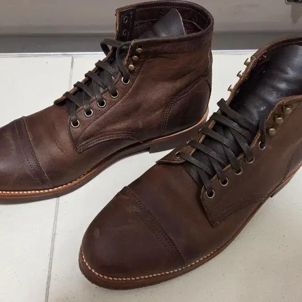 [BUNJANG] Oakstreet Bootmakers Mill Boot Trail Crazy Horse Vibram 430 Mini Lug Sole Boots / 오크스트리트 부츠 mill boot 9.5d