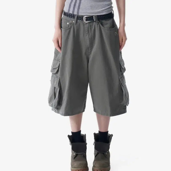 [BUNJANG] Arkam Cotton Bermuda Cargo Pants Khaki / [아캄] Cotton Bermuda Cargo Pants (Khaki)