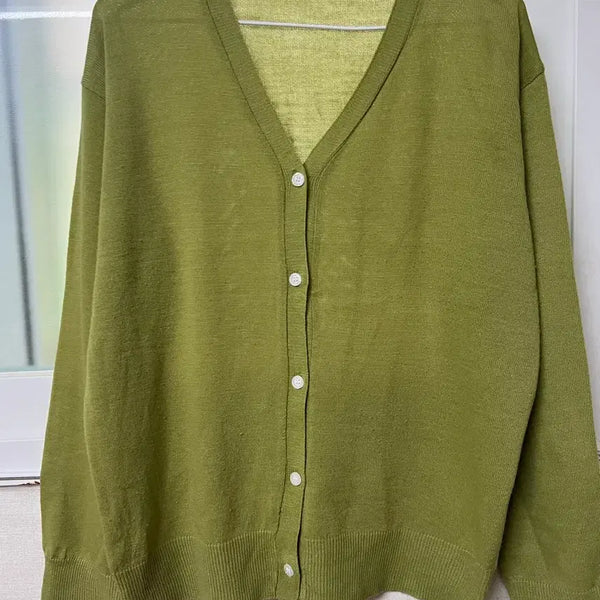 [BUNJANG] Women's Olive Cardigan / 여성 가디건 올리브