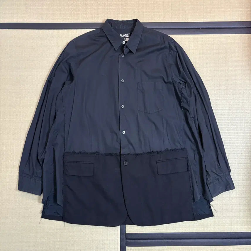 [BUNJANG] Comme des Garçons Black 20AW Docking Shirt / 꼼데가르송 블랙 20AW 도킹 셔츠