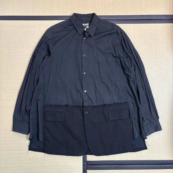 [BUNJANG] Comme des Garçons Black 20AW Docking Shirt / 꼼데가르송 블랙 20AW 도킹 셔츠