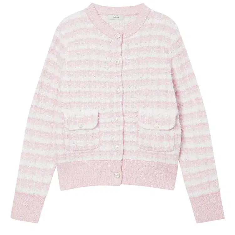[BUNJANG] Hazzys Women's Tweed Cardigan / 헤지스 여성 트위드 가디건 85 90 95 새제품
