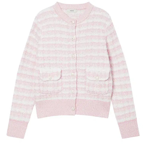 [BUNJANG] Hazzys Women's Tweed Cardigan / 헤지스 여성 트위드 가디건 85 90 95 새제품