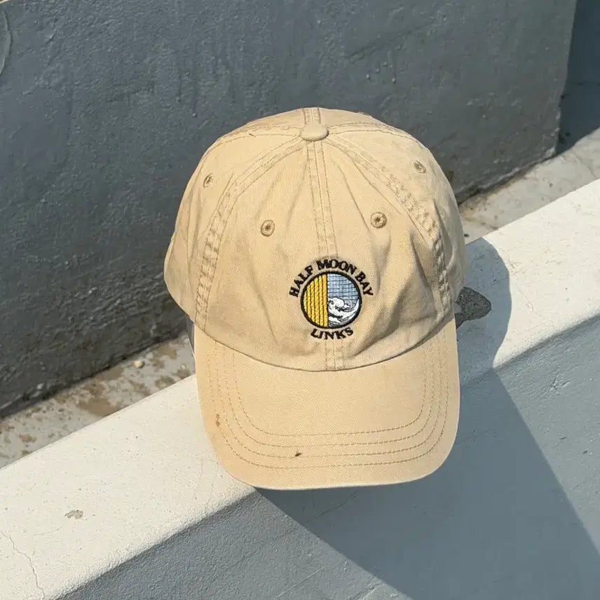 [BUNJANG] Imperial USA Golf Course Beige Ball Cap Hat / [M-L] 임페리얼 미국 골프장 베이지 볼캡 모자