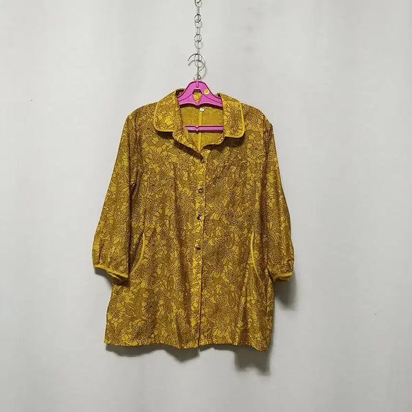 [BUNJANG] Women's Rayon Blouse with Floral Pattern / 라66 인견상의