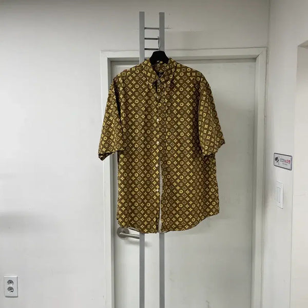 [BUNJANG] Stussy x Louis Vuitton Monogram Short Sleeve Shirt L / 스투시 루이비통 모노그램 반팔 셔츠 L