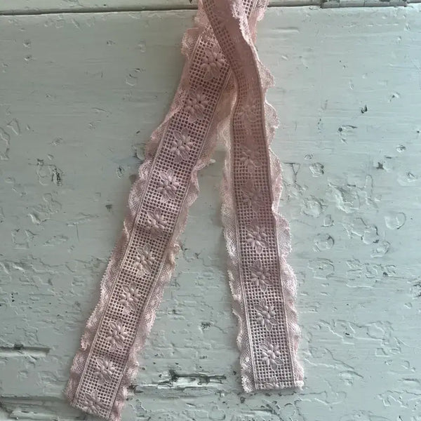 [BUNJANG] French Vintage Pink Lace Trim / 프랑스 빈티지 핑크 레이스 곰돌이추천