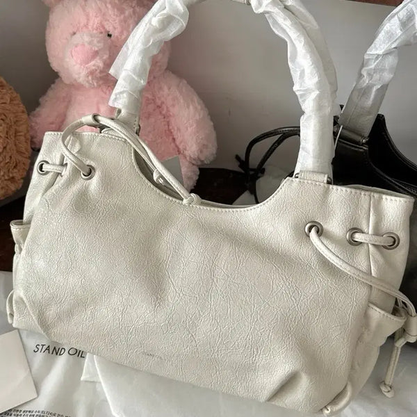 [BUNJANG] Stand Oil Bridge Bag Mini White Leather Shoulder Bag / Stand Oil 스탠드 오일 브리지 백 미니  화이트